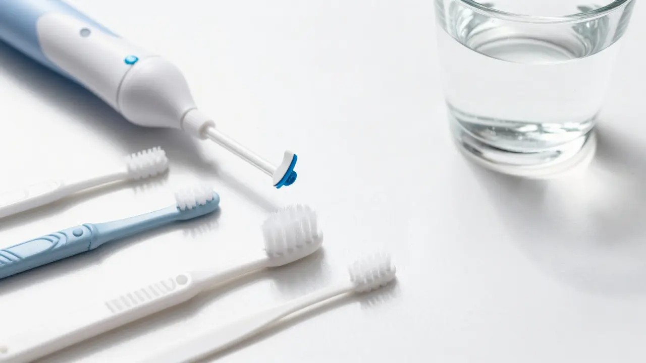 Nástroje na péči o zubní implantáty a hygienu